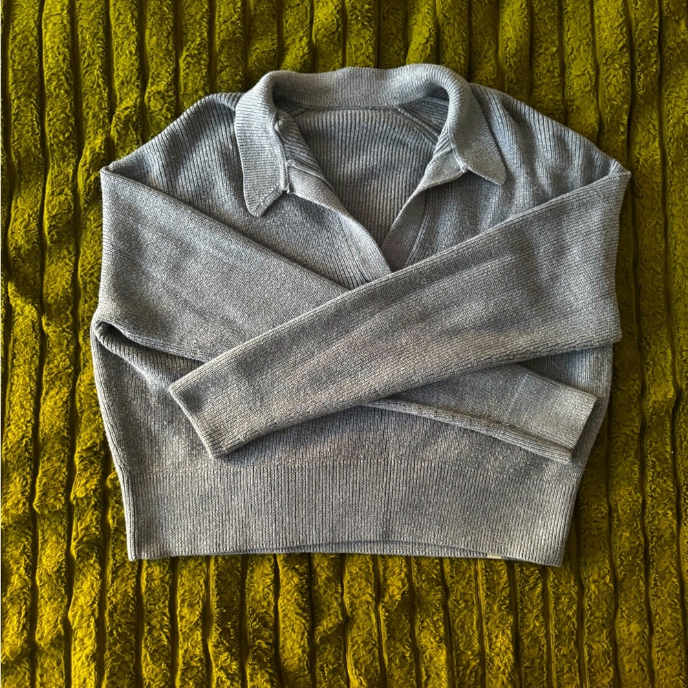 Lululemon menrino wool blend sweater in faded blue
